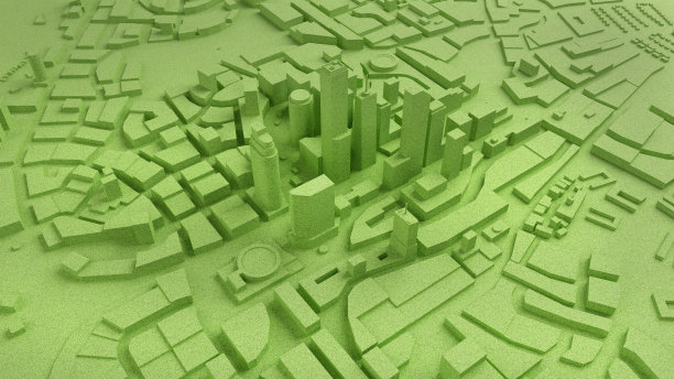 低聚城市在草的纹理图片下载