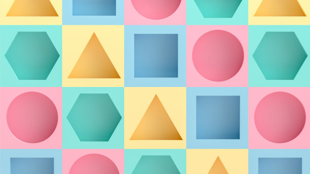 3D毛坯立方体形状产品的背景与几何形状图片下载