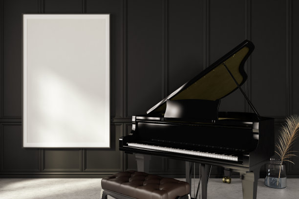 空框架三角钢琴图片下载