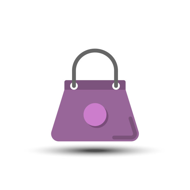 钱包平面图标设计的白色背景图片下载