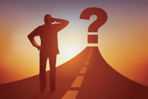 选择的概念和一个男人谁在开始前想一个方向。图片下载