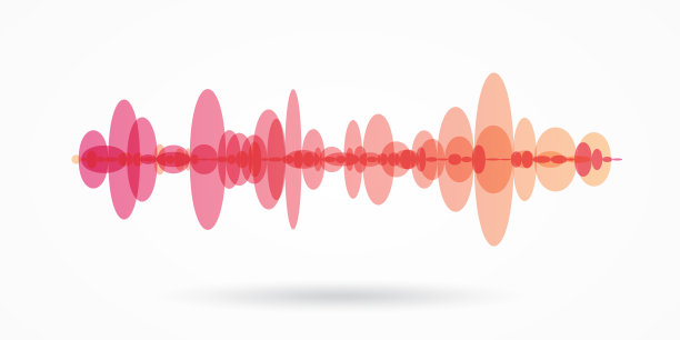 彩色音频波标志符号图标。矢量图图片下载