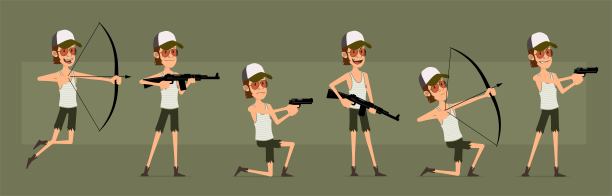 卡通可爱的潮男人物大向量集图片下载