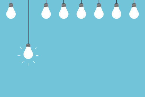 灯泡创意设计创新理念。图片下载