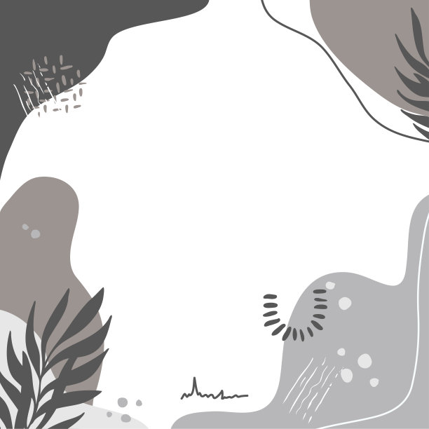 现代抽象花卉艺术矢量叶背景。图片下载