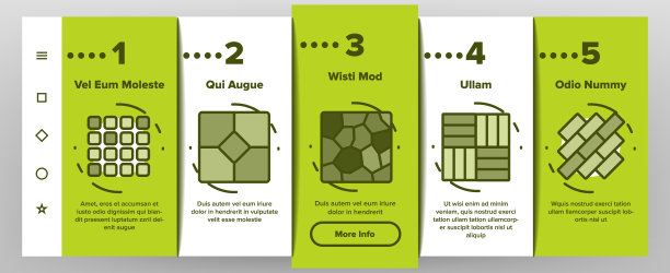 瓷砖地板材料加载图标设置矢量图片下载