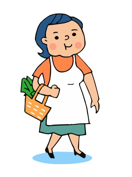 推着购物车的中年胖女人图片下载