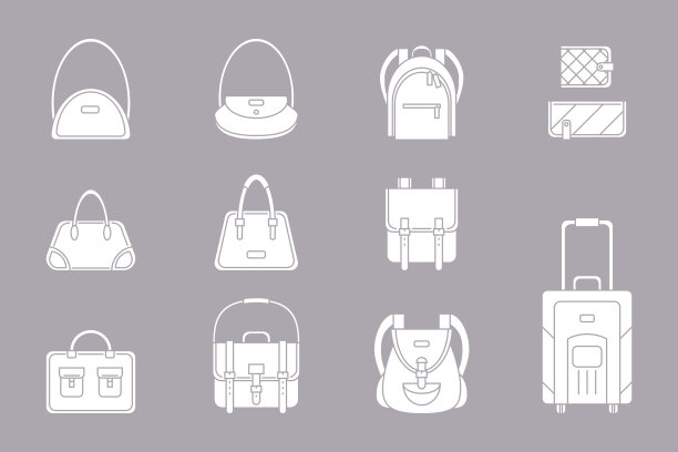 手提包图标套装04图片下载