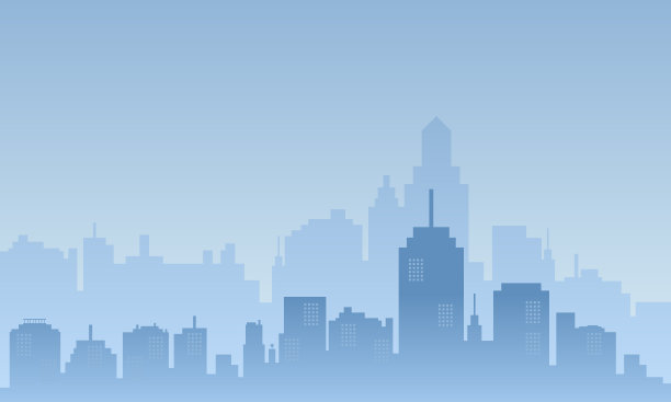 白天的城市天际线。城市景观图片下载