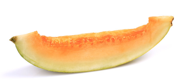 切片甜瓜孤立在白色背景上图片下载