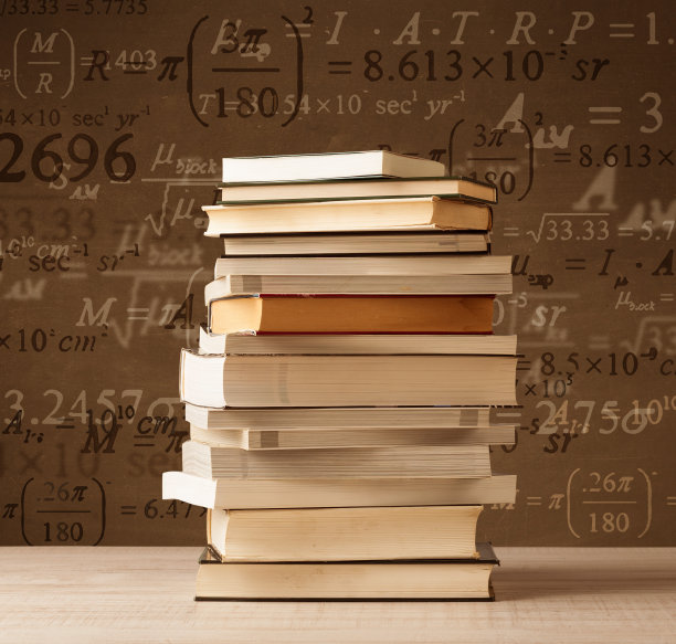 书籍的背景与数学公式图片下载