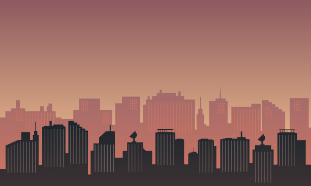 现代化的城市建筑在下午。城市景观图片下载