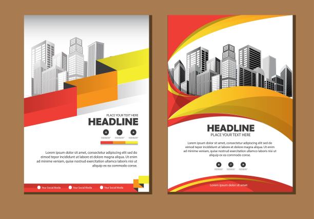 业务抽象向量模板。宣传册设计，涵盖现代布局，年度报告，海报，传单A4彩色三角形，几何形状的科技，科学，市场与灯光背景图片下载