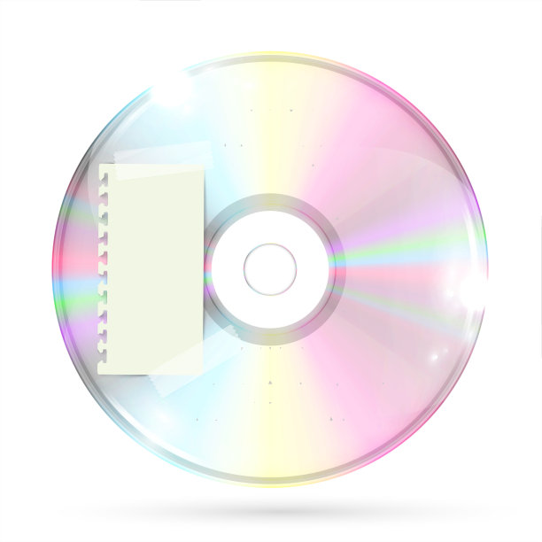CD/DVD上的白色背景，矢量插图图片下载