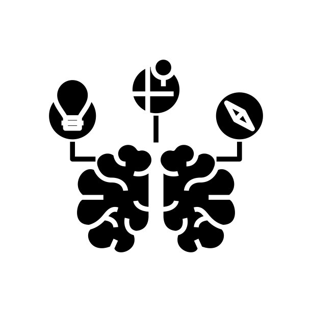 头脑风暴黑色图标，概念插图，矢量平面符号，象形符号图片下载