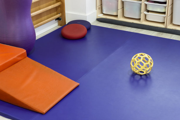 物理治疗诊所的康复垫和设备。图片下载