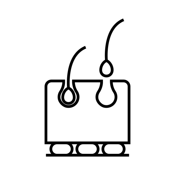 头发治疗线图标，概念标志，轮廓矢量插图，线性符号图片下载