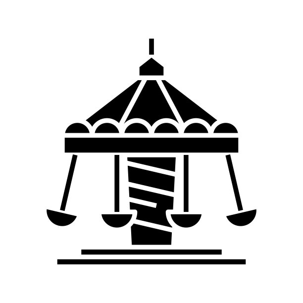 旋转木马黑色图标概念插画矢量扁平符号标志图片下载