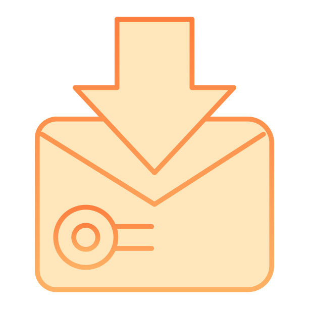 信与邮资邮票扁平图标。信封与邮票矢量插图孤立在白色。发送邮件渐变风格设计，专为网页和应用设计。Eps 10。图片下载