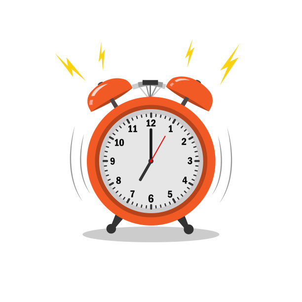 闹钟的象征。孤立的矢量图。图片下载