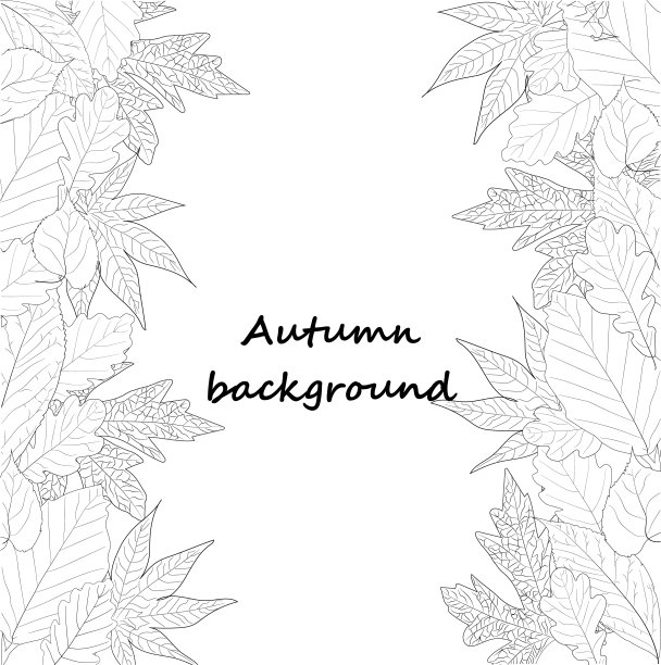 秋叶背景模板。图片下载