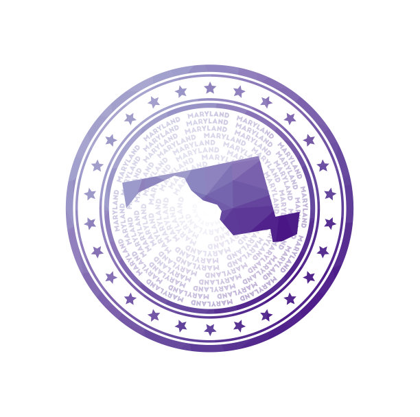 平坦低聚邮票马里兰。图片下载