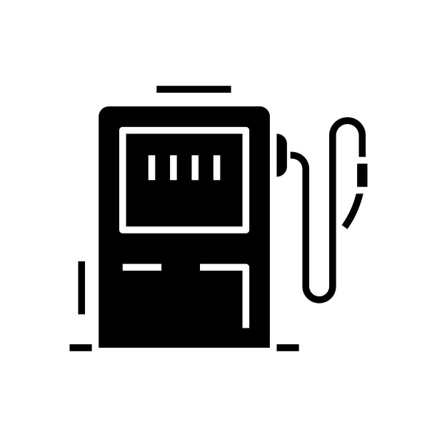 汽车燃油黑色图标，概念插图，矢量平面符号，象形符号图片下载