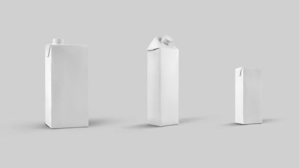 一套小，中，长纸板包装饮料，供设计展示。图片下载