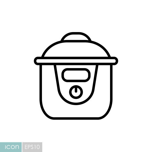 慢炖锅矢量图标图片下载
