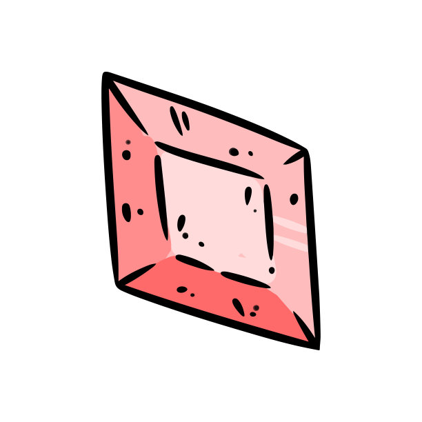 石英卡通水晶涂鸦形象。水晶魔法的标志。媒体高亮图形符号图片下载