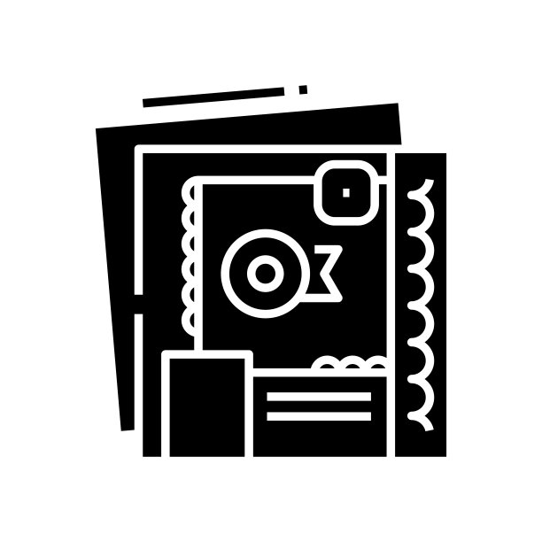 证书黑色图标、概念说明、矢量平面符号、象形符号图片下载