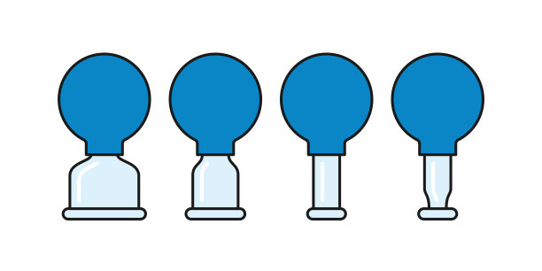带橡胶球的真空罐。面部和身体按摩罐。医疗anticellulite杯图片下载