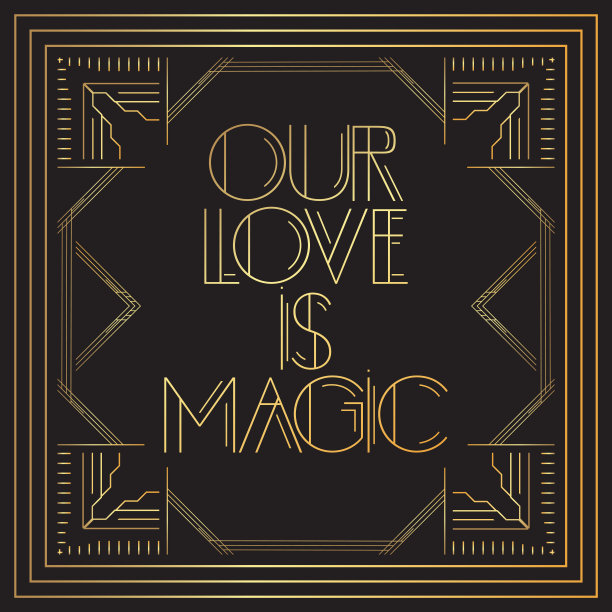 我们的爱是古老字母的魔法标志。图片下载