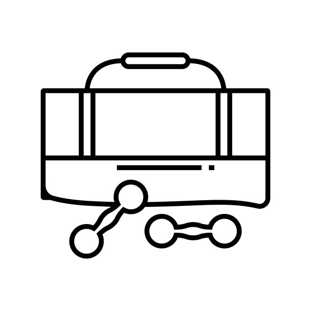 健身房哑铃线条图标，概念符号，轮廓矢量插图，线性符号图片下载