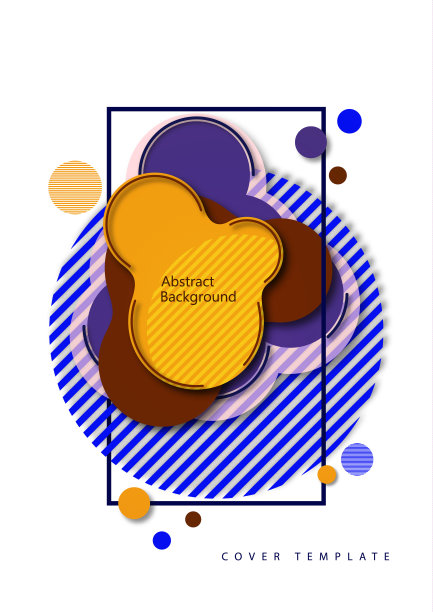 创意抽象明亮的背景。平滑流动的液体，圆圈和条纹在白色的背景。打印，海报，传单的模板。图片下载