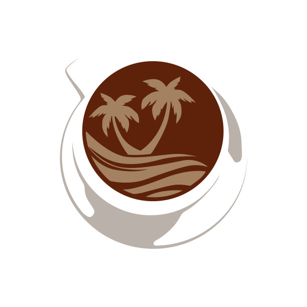 咖啡里的手掌和海浪图片下载