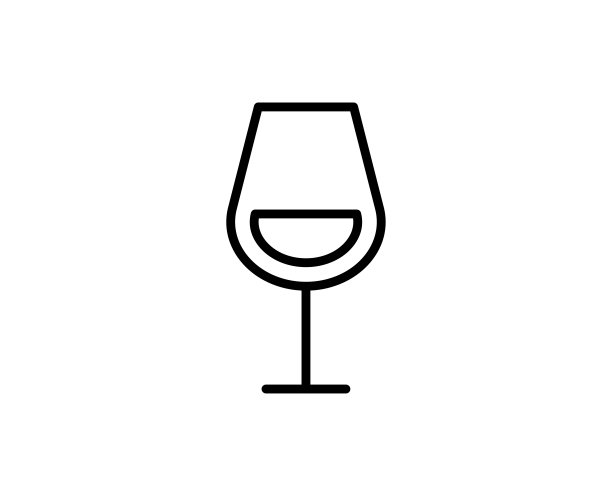 葡萄酒杯线性图标图片下载