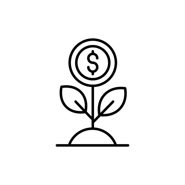 财富增长矢量插画：彩色背景和投资图标图片下载