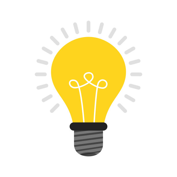 灯泡图标。概念的概念。矢量插图。素材图片