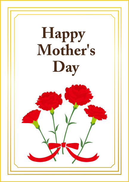 矢量插图康乃馨母亲节图片下载