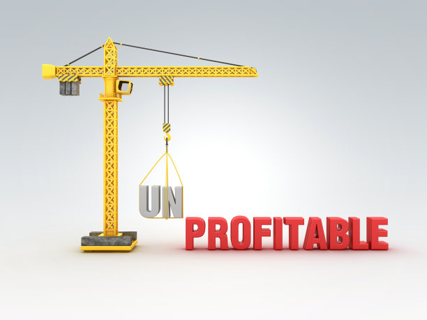 塔吊无利可图/无利可图字- 3D渲染图片下载