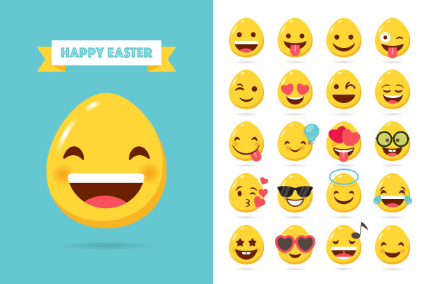 复活节彩蛋，表情包，贺卡图片下载