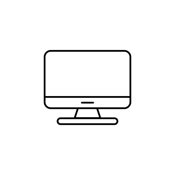 电脑显示器图标。平板电脑象征。向量插图,EPS10。图片下载