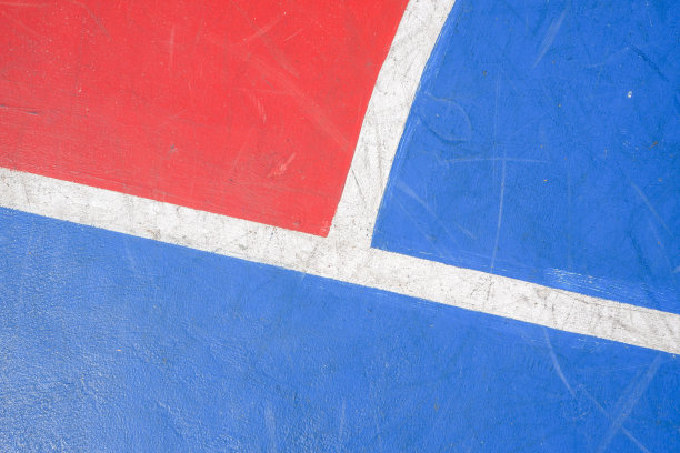 篮球场地背景，带有标记线的篮球场地板图片下载