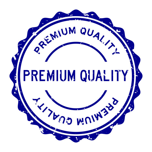 垃圾蓝色优质字圆形橡胶印章印章上的白色背景图片下载