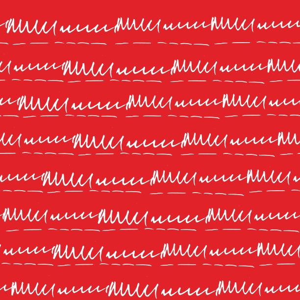 抽象手绘与波浪无缝模式。涂鸦手写文本。图片下载