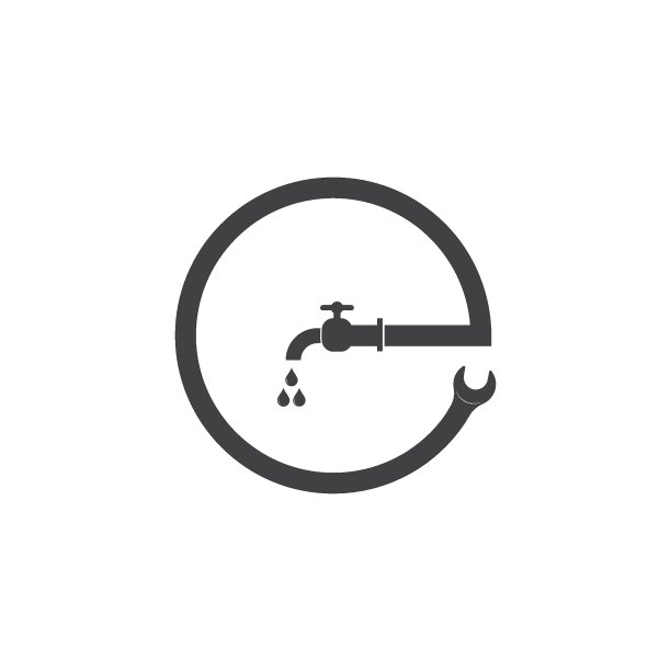 水管维修矢量图标logo图片下载