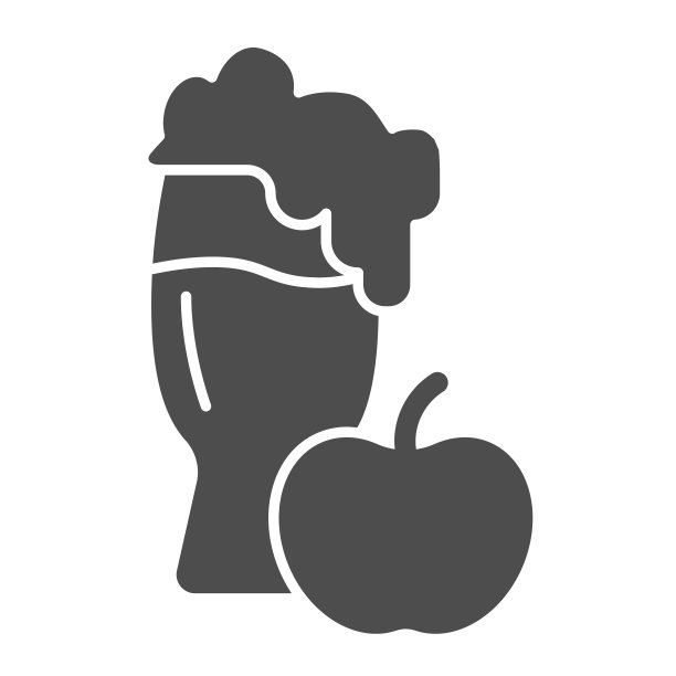 苹果酒的图标。玻璃的苹果酒向量插图孤立在白色。酒杯酒字形设计风格，专为网页和应用设计。Eps 10。图片下载