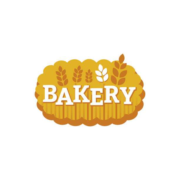 面包店的小麦标志，标签，徽章，会徽。矢量图图片下载