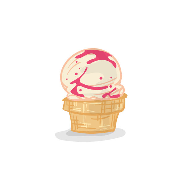 冰淇淋冰酥甜点画图形对象图片下载